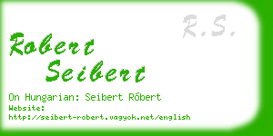 robert seibert business card